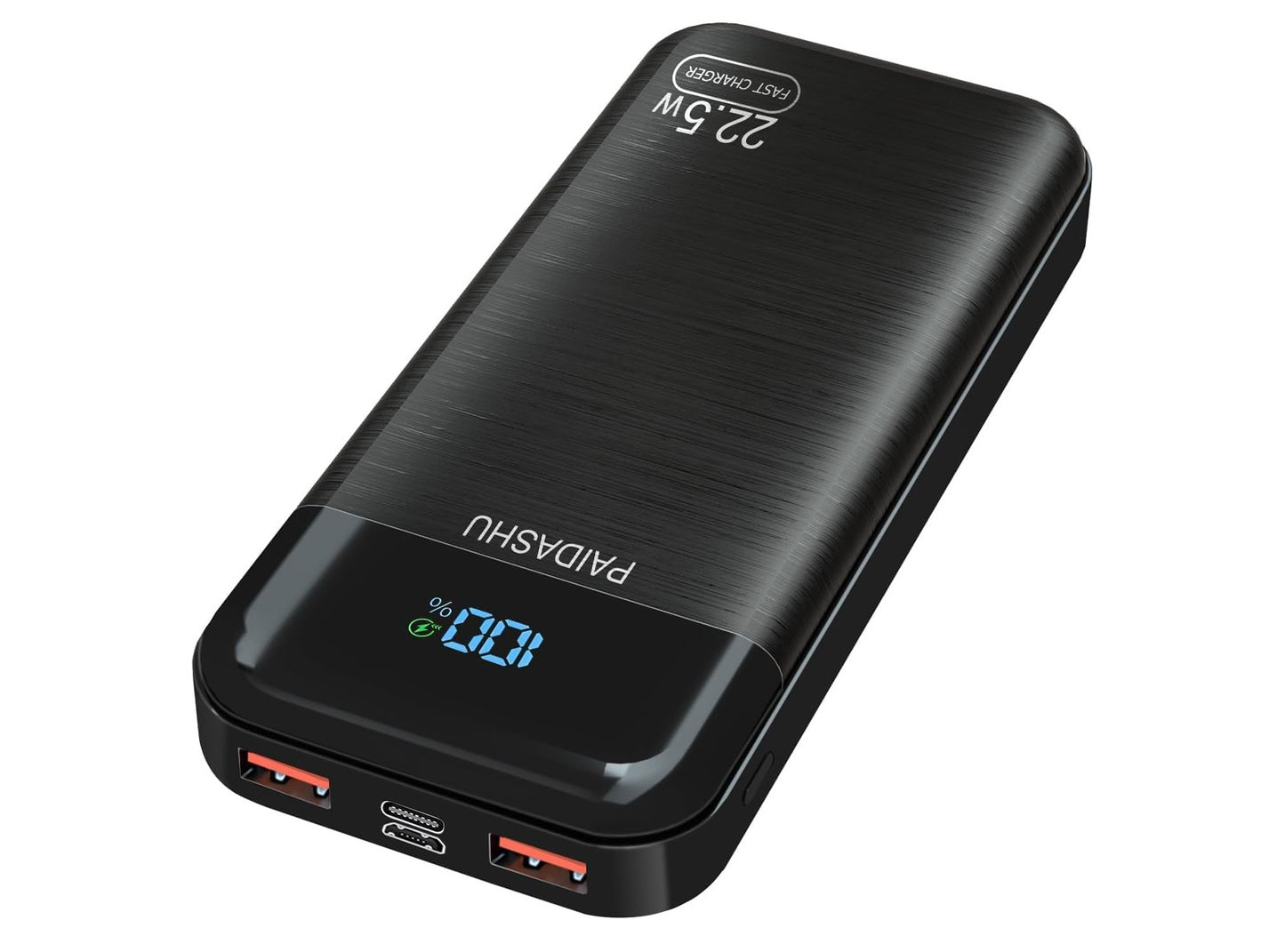 Power Bank 27.000 Mah 22,5 W PD 20W Ricarica Rapida USB C Display LED 3 Out 2 In