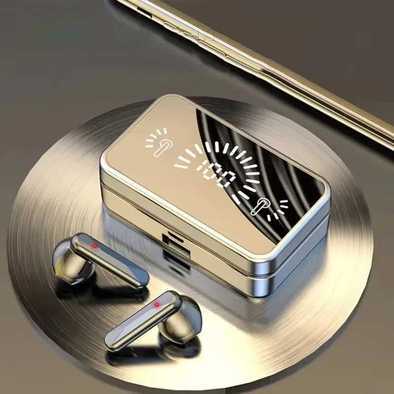 S20 Bluetooth Earphone Headphones Mirror Wireless Stereo Headset with Digital Displaytouch Control Sports Earbuds for Gaming