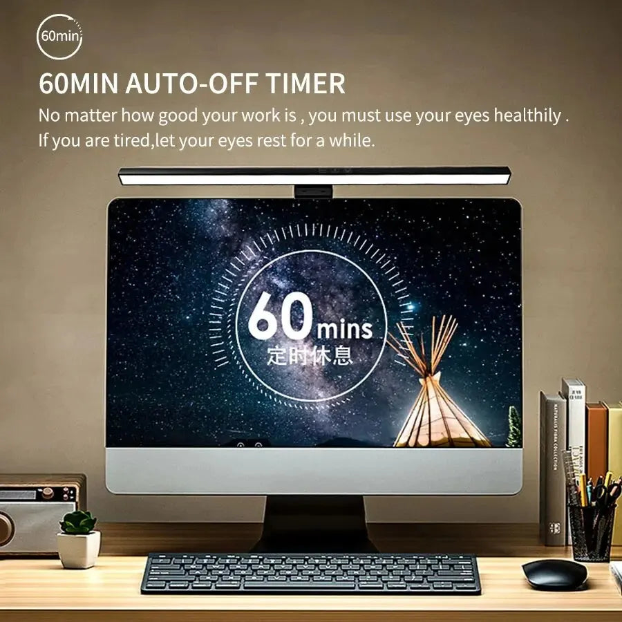 LED Desk Lamp Monitor Light Bar PC Computer Dimmable Screen Light 33Cm 50Cm Office Study Reading Hanging Table Lamp USB Powered
