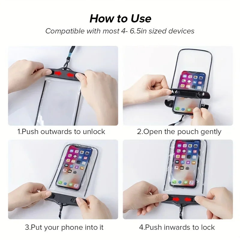 Floating Airbag Waterproof Swim Bag Phone Case for Iphone 11 12 13 14 Pro Max Samsung S23 S22 Xiaomi 13 Huawei P30 20 Lite Cover