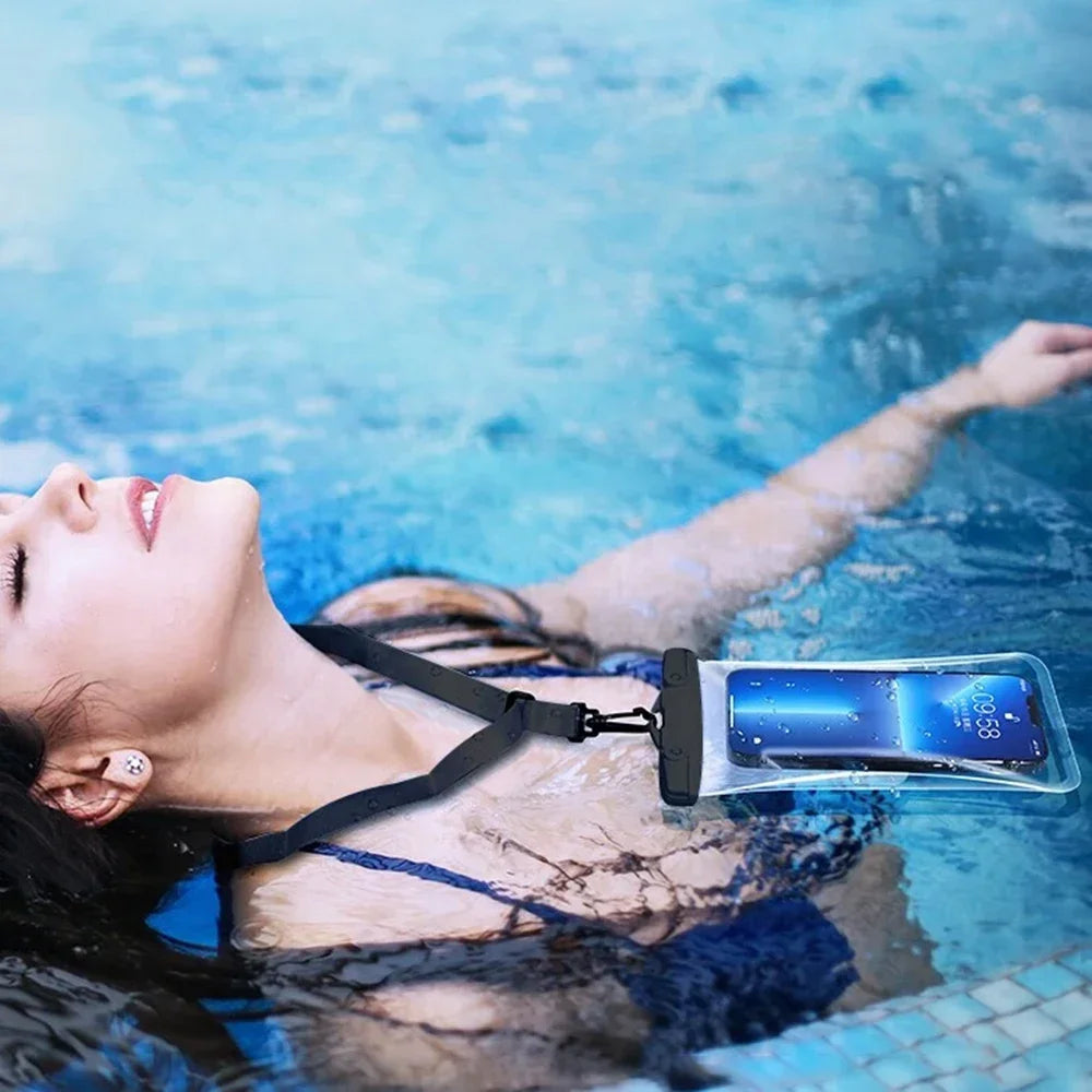 Floating Airbag Waterproof Swim Bag Phone Case for Iphone 11 12 13 14 Pro Max Samsung S23 S22 Xiaomi 13 Huawei P30 20 Lite Cover